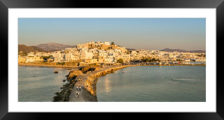 Sun Sets on Chora Framed Mounted Print by Naylor's Photography