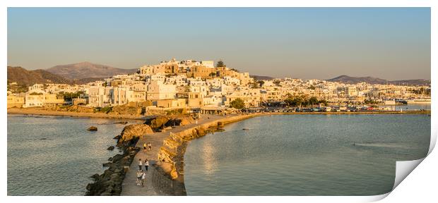 Sun Sets on Chora Print by Naylor's Photography