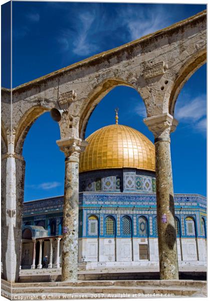 mosk with the copper roof in jerusalem, israel Canvas Print by Chris Willemsen