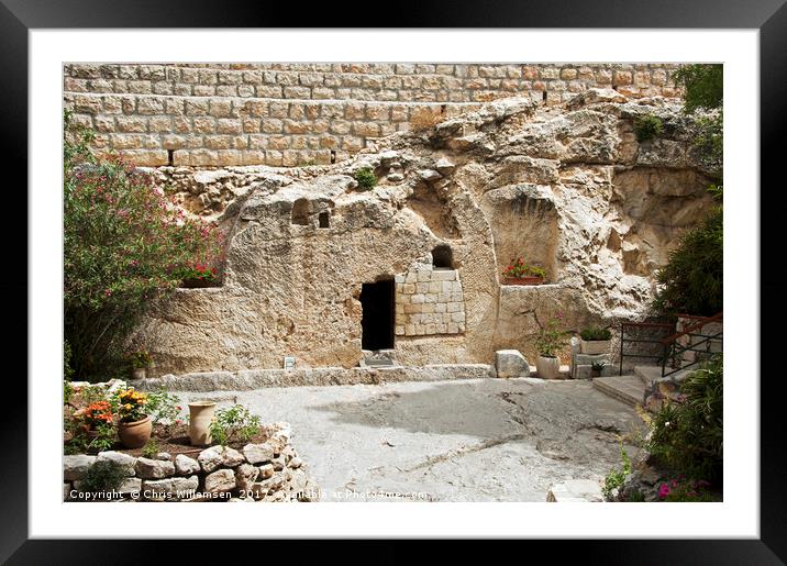 place of the resurrection of Jesus Christ  Framed Mounted Print by Chris Willemsen