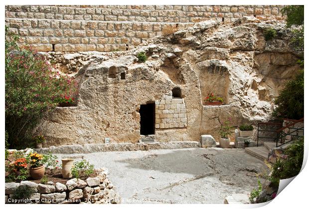 place of the resurrection of Jesus Christ  Print by Chris Willemsen