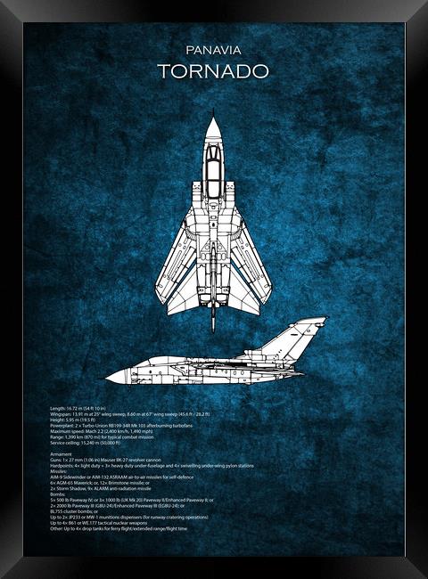 Panavia Tornado Blueprint Framed Print by J Biggadike