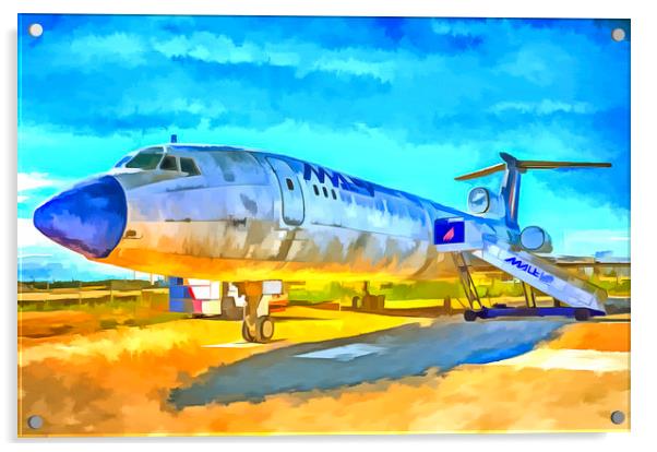 Jet Aircraft Pop Art Acrylic by David Pyatt