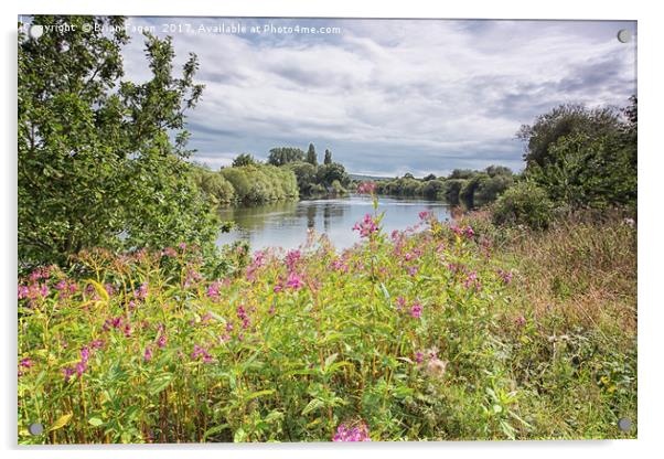 River Trent, Attenborough Acrylic by Brian Fagan