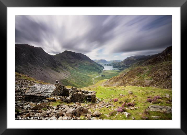 Warnscale Bothy Long Exposure Framed Mounted Print by Phil Buckle