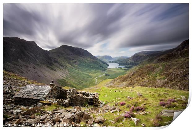 Warnscale Bothy Long Exposure Print by Phil Buckle