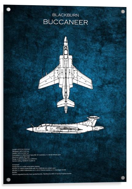 Buccaneer Blueprint Acrylic by J Biggadike