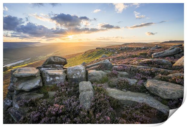 White Tor Sunset  Print by James Grant