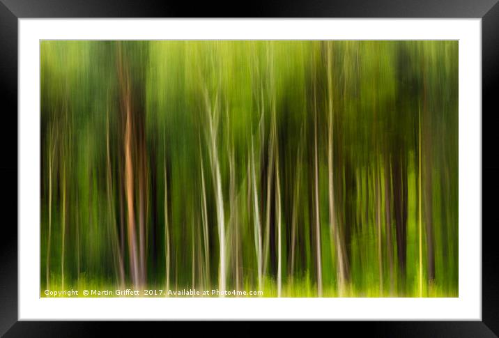 Impression of Trees Framed Mounted Print by Martin Griffett