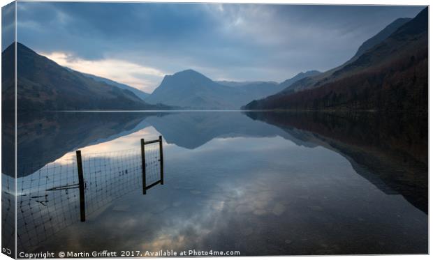 Buttermere Before Sunrise Canvas Print by Martin Griffett