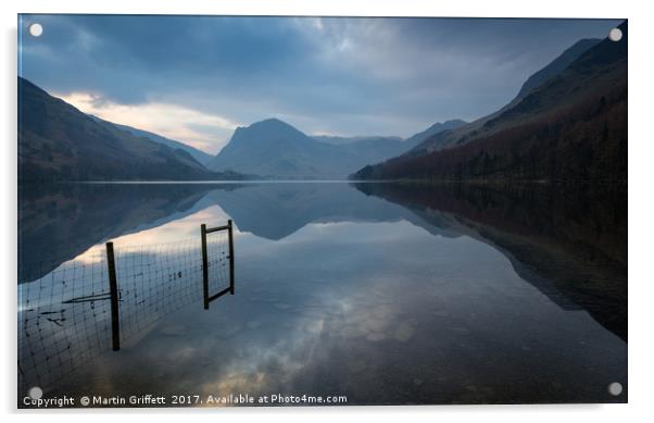 Buttermere Before Sunrise Acrylic by Martin Griffett
