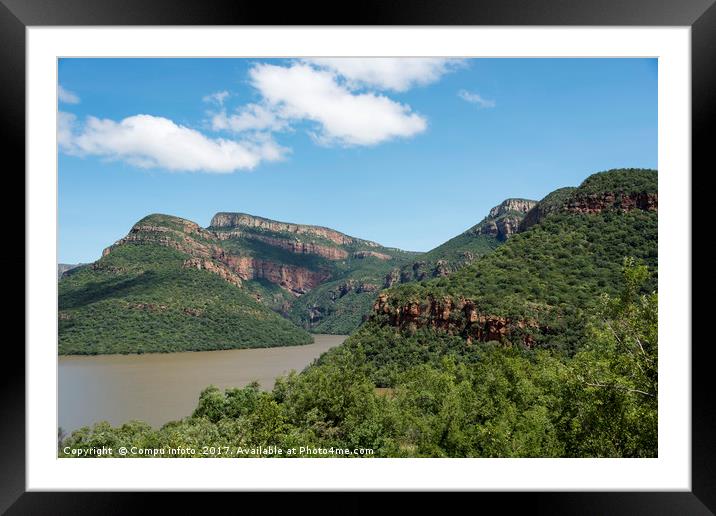 drakensberg in south africa with lake Framed Mounted Print by Chris Willemsen