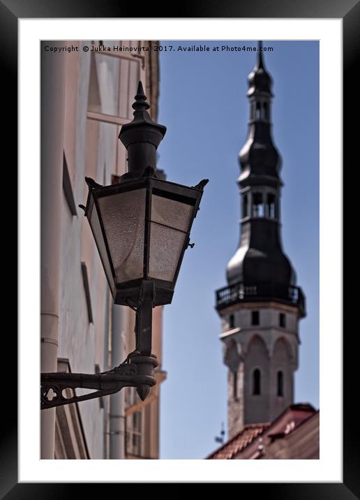 Old Lantern In Tallinn Framed Mounted Print by Jukka Heinovirta