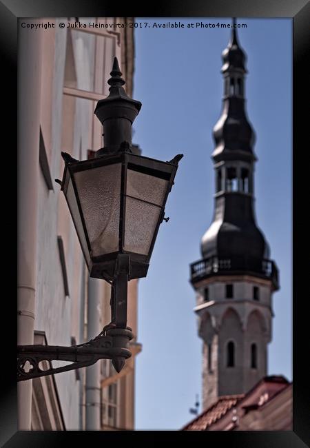 Old Lantern In Tallinn Framed Print by Jukka Heinovirta
