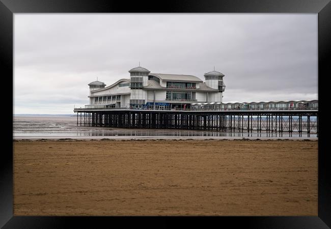 Weston-Super-Mare Grand Pier Framed Print by rawshutterbug 