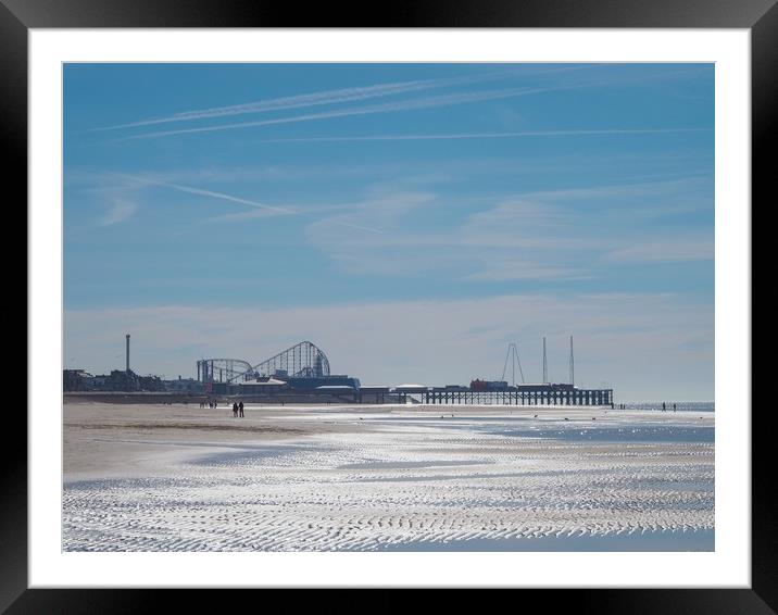 South Pier,Blackpool. Framed Mounted Print by Victor Burnside