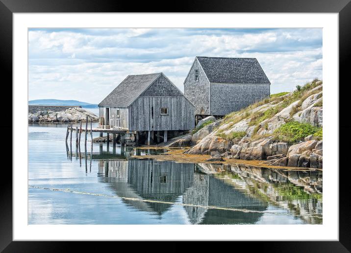 Peggys Cove Framed Mounted Print by Mary Lane