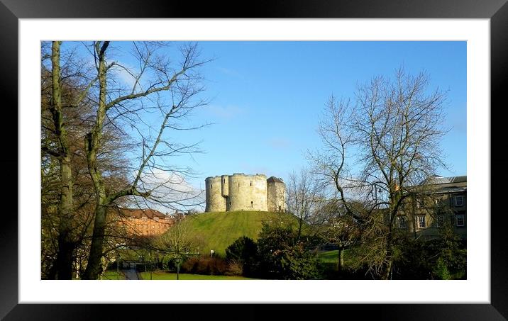 Clifford's Tower Framed Mounted Print by Mike Lanning