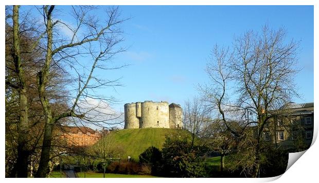 Clifford's Tower Print by Mike Lanning