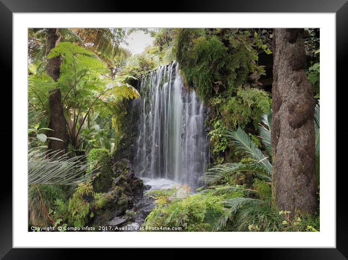 waterfall on madeira island  Framed Mounted Print by Chris Willemsen