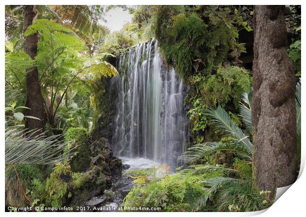 waterfall on madeira island  Print by Chris Willemsen