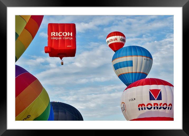  Hot-Air Balloon Stack                             Framed Mounted Print by John Iddles