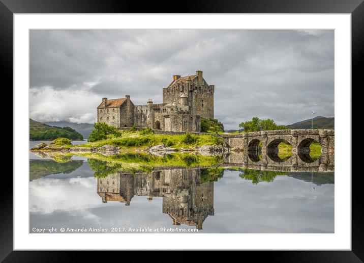Reflections of Eilean Donan Castle Framed Mounted Print by AMANDA AINSLEY