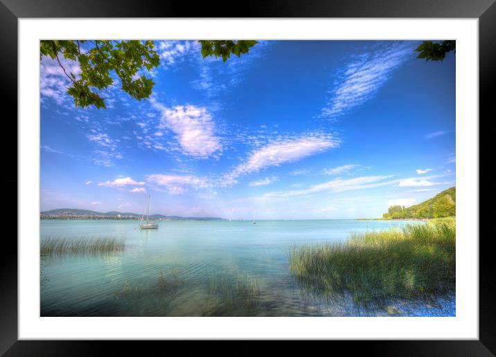 Lake Balaton Hungary Summer Framed Mounted Print by David Pyatt