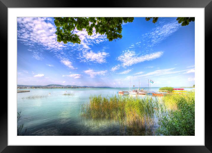 Lake Balaton Summer Framed Mounted Print by David Pyatt