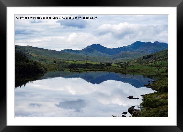 Llynnau Mymbyr Reflections Framed Mounted Print by Pearl Bucknall