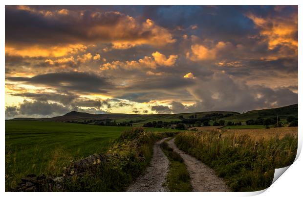 Embsay sunset Print by David Oxtaby  ARPS