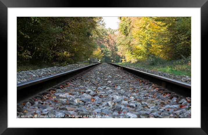 railroad track Framed Mounted Print by Chris Willemsen