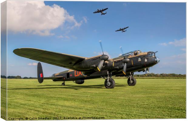Three Lancasters #2 Canvas Print by Colin Smedley