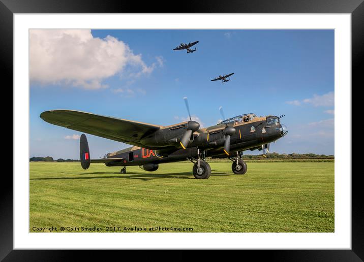Three Lancasters #2 Framed Mounted Print by Colin Smedley
