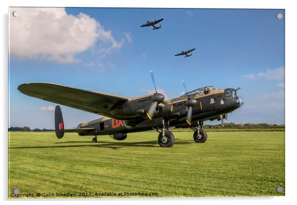 Three Lancasters #2 Acrylic by Colin Smedley
