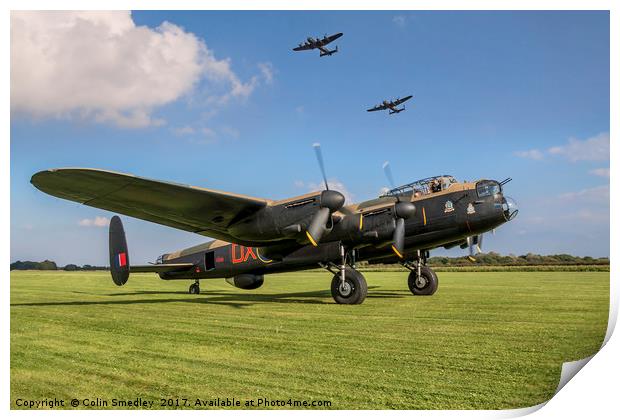 Three Lancasters #2 Print by Colin Smedley