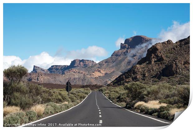 the road to the Vulcano Print by Chris Willemsen