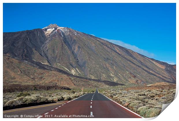 the road to the Vulcano Print by Chris Willemsen