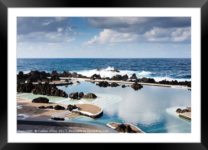 Natural pools in Porto Moniz, Madeira Framed Mounted Print by Chris Willemsen
