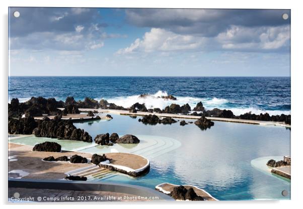 Natural pools in Porto Moniz, Madeira Acrylic by Chris Willemsen