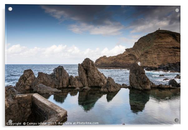 Natural pools in Porto Moniz, Madeira Acrylic by Chris Willemsen