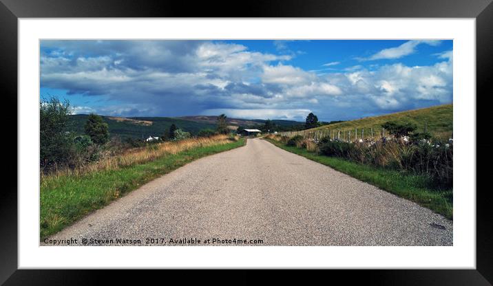The Road to Inveroykel Framed Mounted Print by Steven Watson
