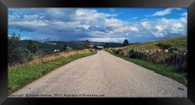 The Road to Inveroykel Framed Print by Steven Watson