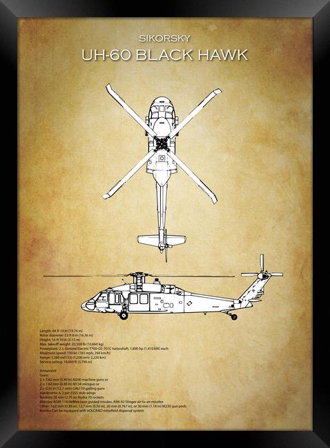 UH-60 Black Hawk Framed Print by J Biggadike