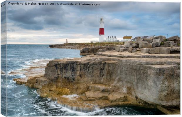 Portland Bill Lighthouse in Dorset Canvas Print by Helen Hotson