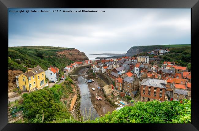 Staithes in Yorkshire Framed Print by Helen Hotson