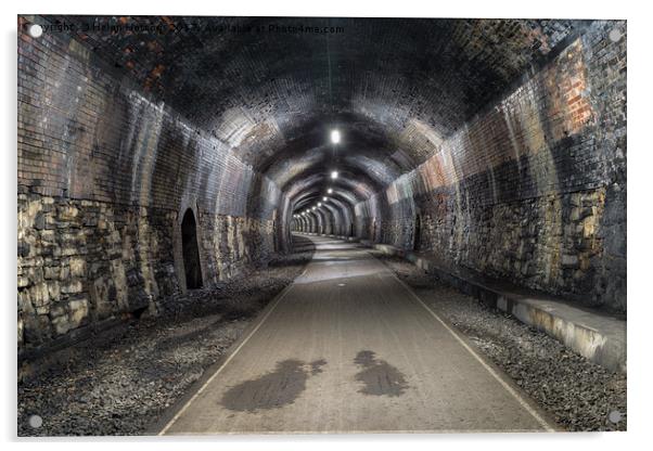 The Headstone Tunnel in Derbshire Acrylic by Helen Hotson