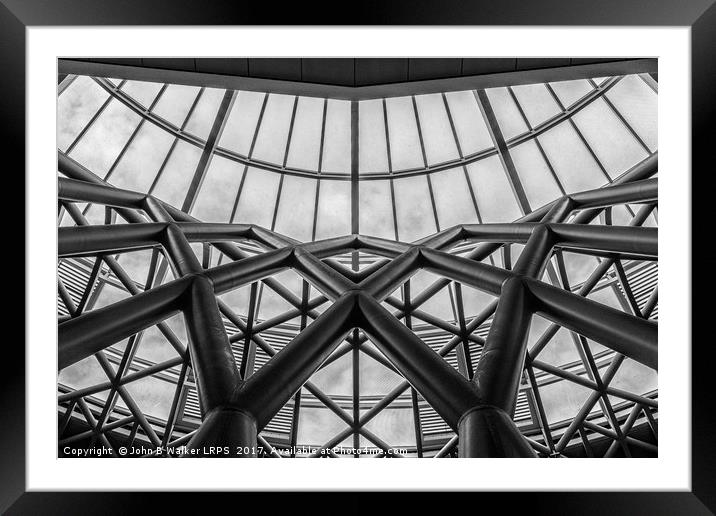 Behind the Structure Framed Mounted Print by John B Walker LRPS