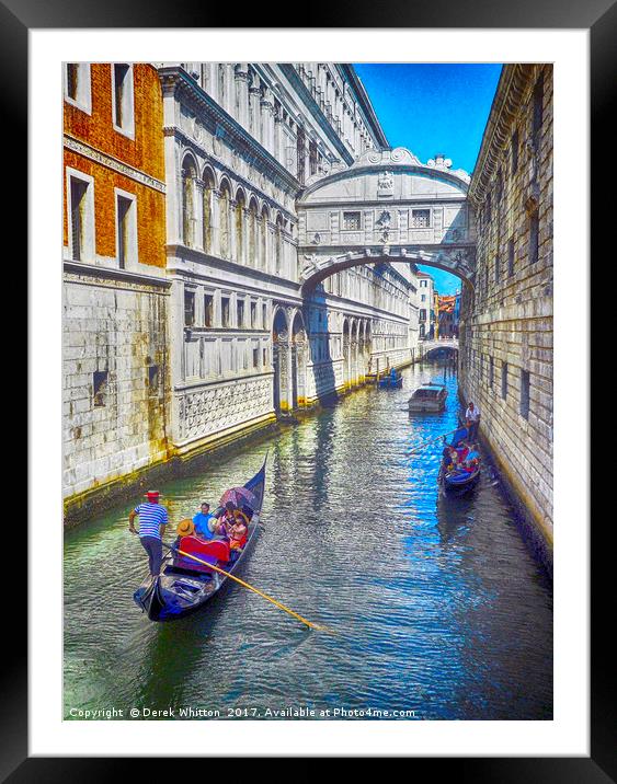 Bridge of Sighs Framed Mounted Print by Derek Whitton