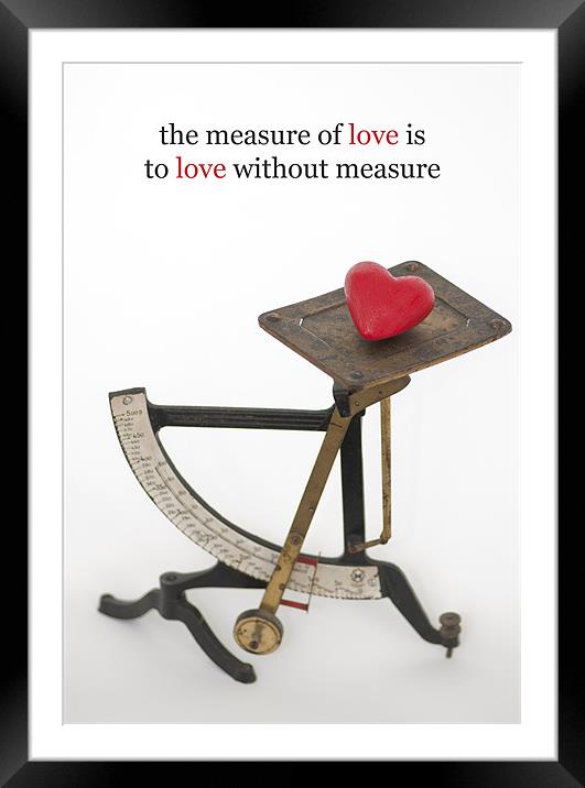 Love Measurement Framed Mounted Print by Abdul Kadir Audah